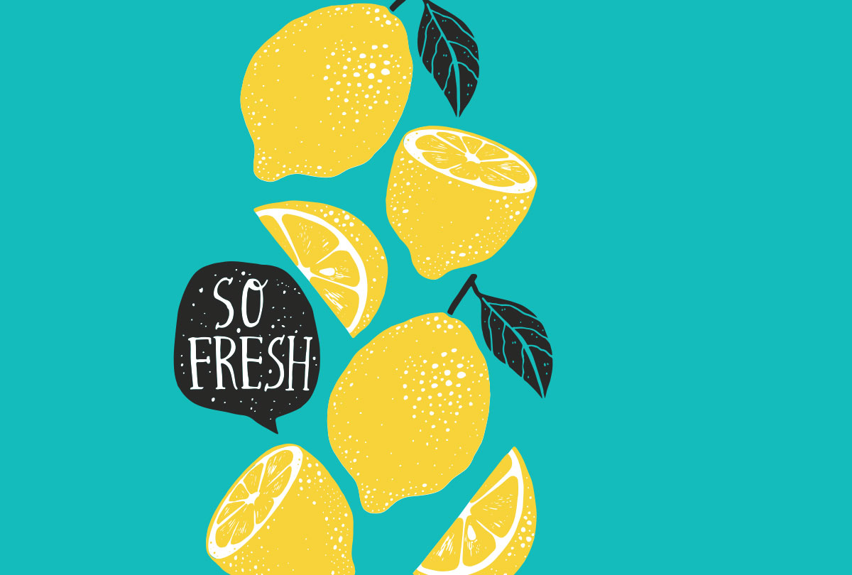 Стилизованные лимоны